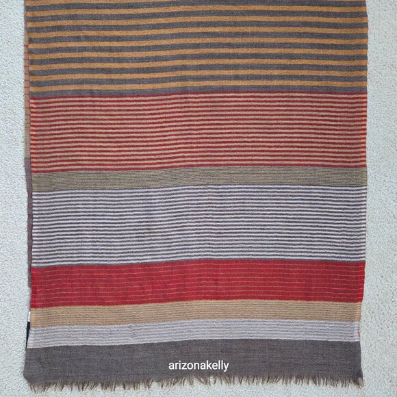 Opal Merino Striped Scarf Australia Fair-Trade Sustainable - Picture 14 of 16